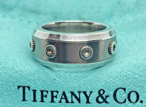 Tiffany & Co. Silver Picasso Turbo Titanium Band Ring Size 5